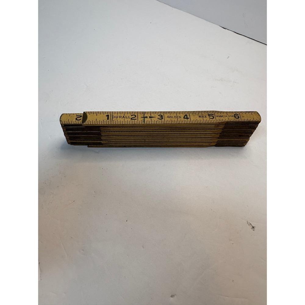 Vintage Durall Golden Rule 72 Inch Folding Wood Carpenters Ruler‎ Made in USA - Picture 3 of 6